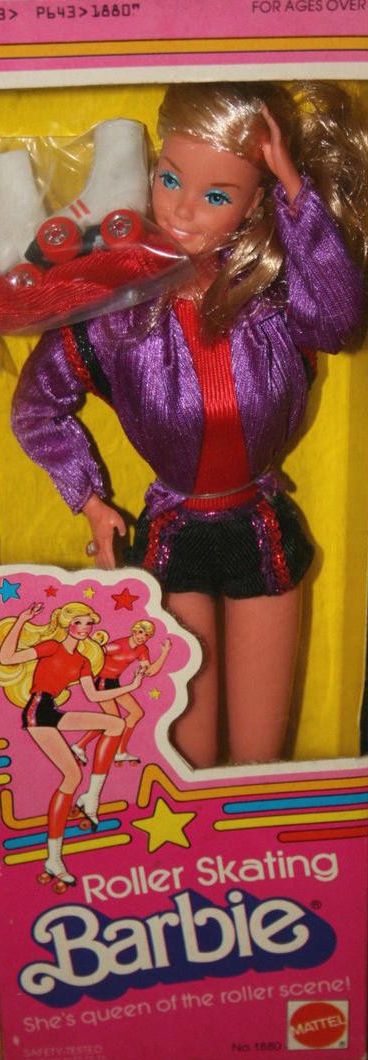 Roller skating barbie online doll 1980