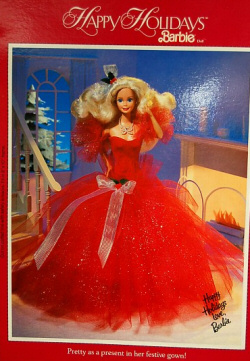 happy holidays barbie 1988