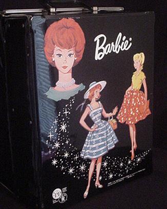 Hot Pink Barbie Case, Carrying Case for Dolls, Vintage Barbie