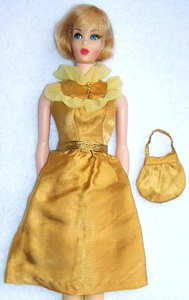 vintage barbie gold dress